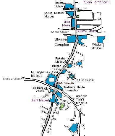 ખાન અલ khalili બજાર નકશો