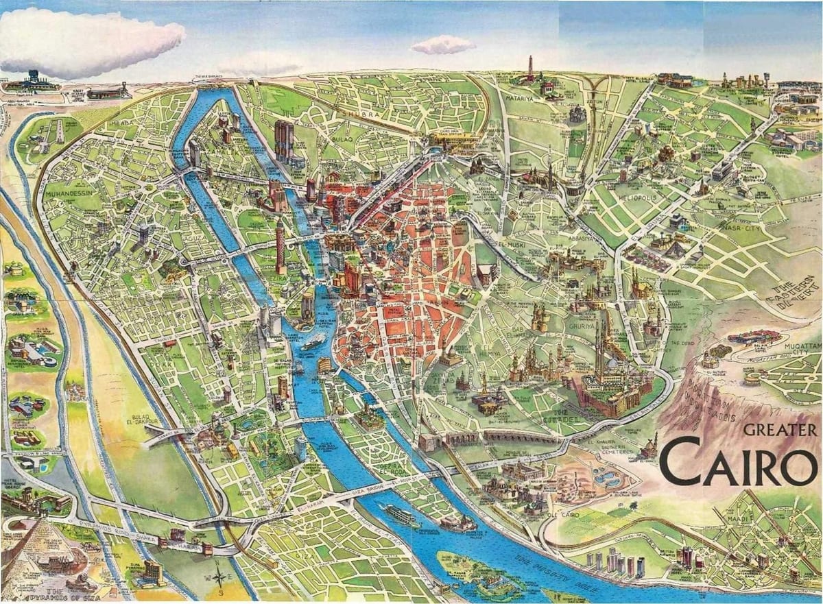 નકશો જૂના cairo