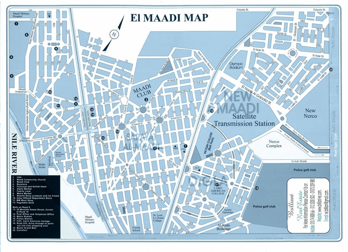 નકશો maadi cairo