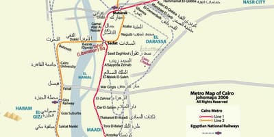 Cairo મેટ્રો નકશો 2016